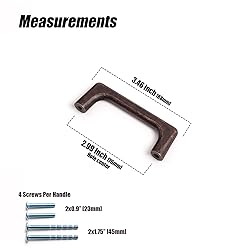 Goo-Ki Antique Oil Rubbed Bronze Cabinet Pulls with