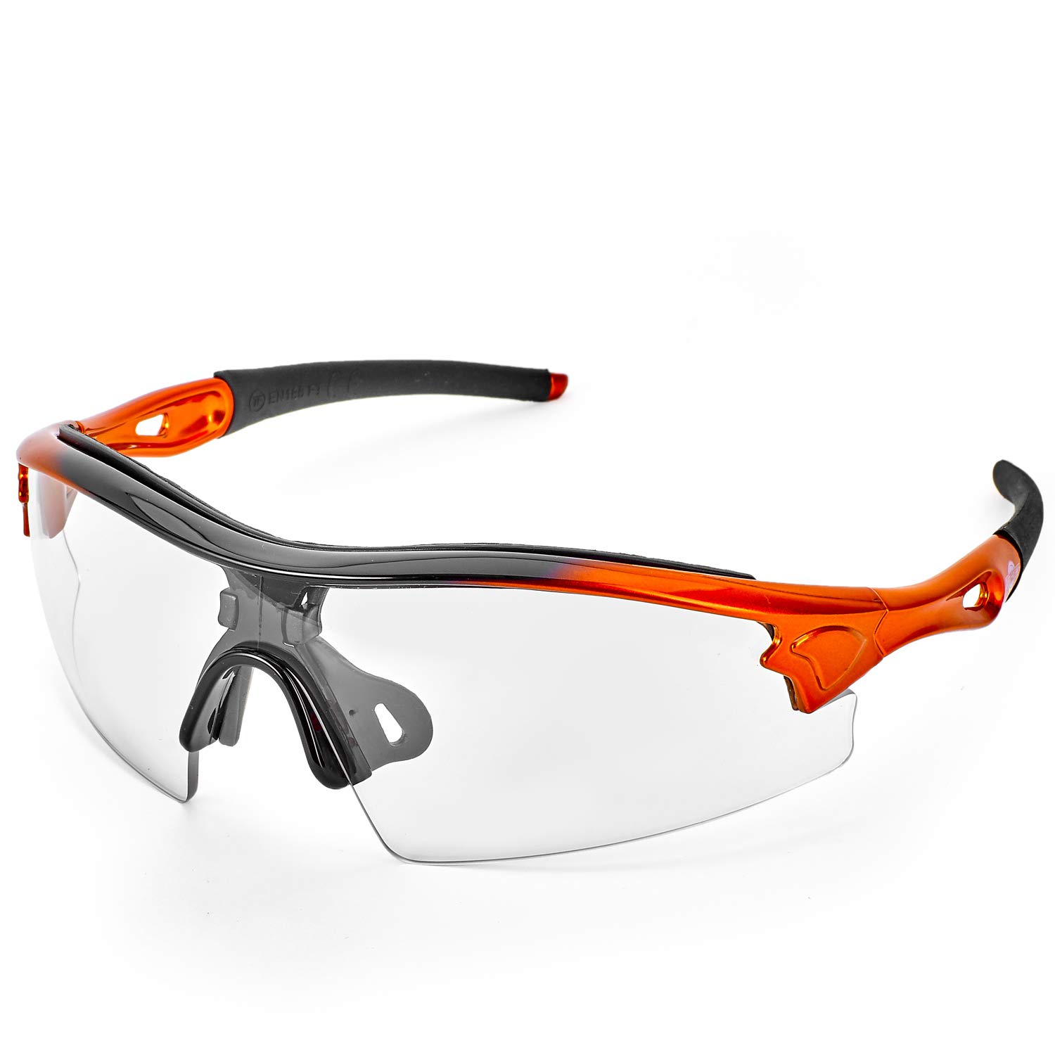 Photo 1 of ToolFreak Reevo Safety Glasses Clear Polycarbonate Lens, UV and Impact Rating, Eye Protection, Rated to Ansi Z87+, Distortion Free, Hard Case,Pouch, Neck Cord and Cloth