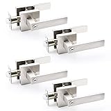 Brushed Nickel Door Lever Privacy Door Lock