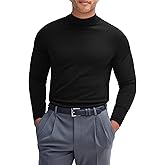 Zengjo Mens Mock Turtleneck Long Sleeve T Shirts Slim-Fit Lightweight Thermal Base Layer Top Soft Stretch