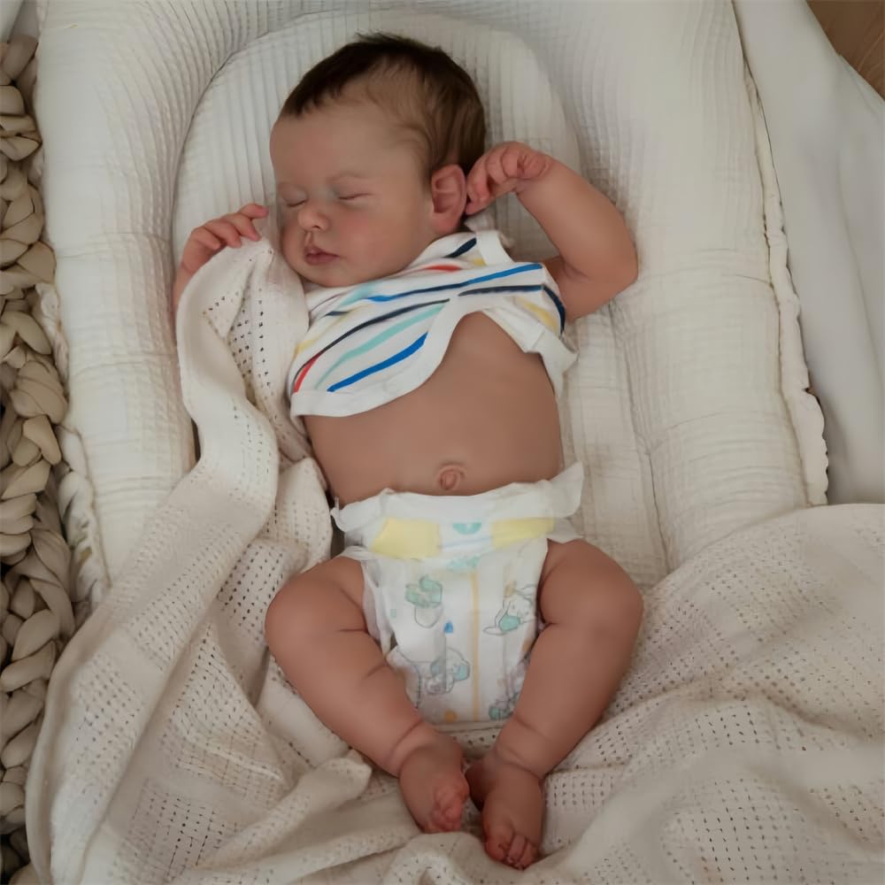 MAIHAO 20inch Lifelike Reborn Baby Doll Soft Silicone Vinyl Body Newborn Nurturing Dolls Real Life Boy Girls for Toys Gifts Realistic Sleeping Reborn baby dolls Looks Like a Real Baby