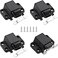 Self-Closing Push to Open Door Latches Hardware CBRIVE 4Pack Kitchen Cabinets Push Latch & Lock Heavy Duty Touch Latch and Catch for Drawers Push Pull Tip On RV Closet Press to Release Strong Pop Out