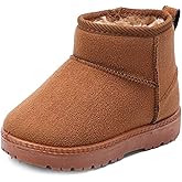 MK MATT KEELY Winter Boots Boys Girls Soft Warm Shoes Toddler Black Snow Boots (Toddler/Little Kid)