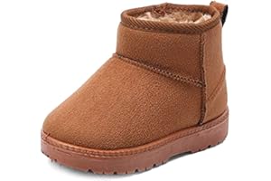 MK MATT KEELY Winter Boots Boys Girls Soft Warm Shoes Toddler Black Snow Boots (Toddler/Little Kid)