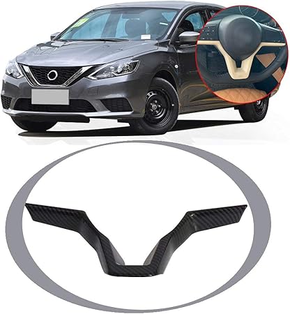 Amazon ステアリングホイールカバー 日産 シルフィー ニッサン Sylphy 19専用 新型 ハンドルカバー カーボン調 調塗装済み Abs 艶あり黒 傷防止 高級感 カーアクセサリー 内装パーツ ダッシュボードマット 車 バイク