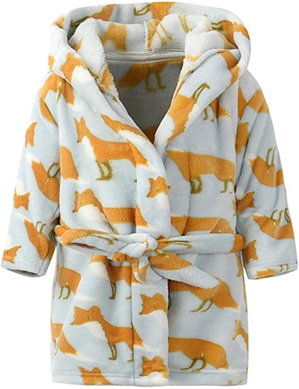 Boys & Girls Bathrobes,Plush Soft Coral Fleece Robes Hooded Animal Sleepwear Pajamas for Kids Girls