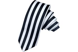 Japanese Anime Cosplay Necktie Black And White Vertical Stripe Narrow Tie Masquerades Costume Accessories For Men Women Forma