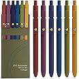 YOXMJDB Gel Pens, 6 Pcs 0.5mm Fine Point Smooth Writing Pens Cute Pens, High-End Series Black Ink Pens for Journaling Note Taking, School Office Supplies for Women Men (6 Pcs Gold Vintage)