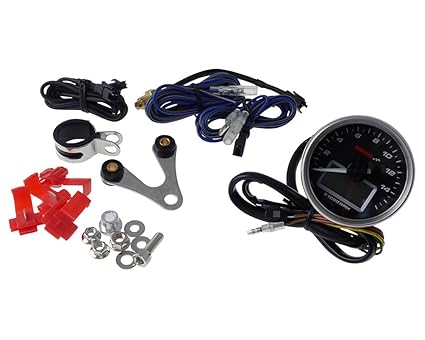 Drehzahlmesser KOSO GP Style II Digital Rund Blau 16000RPM