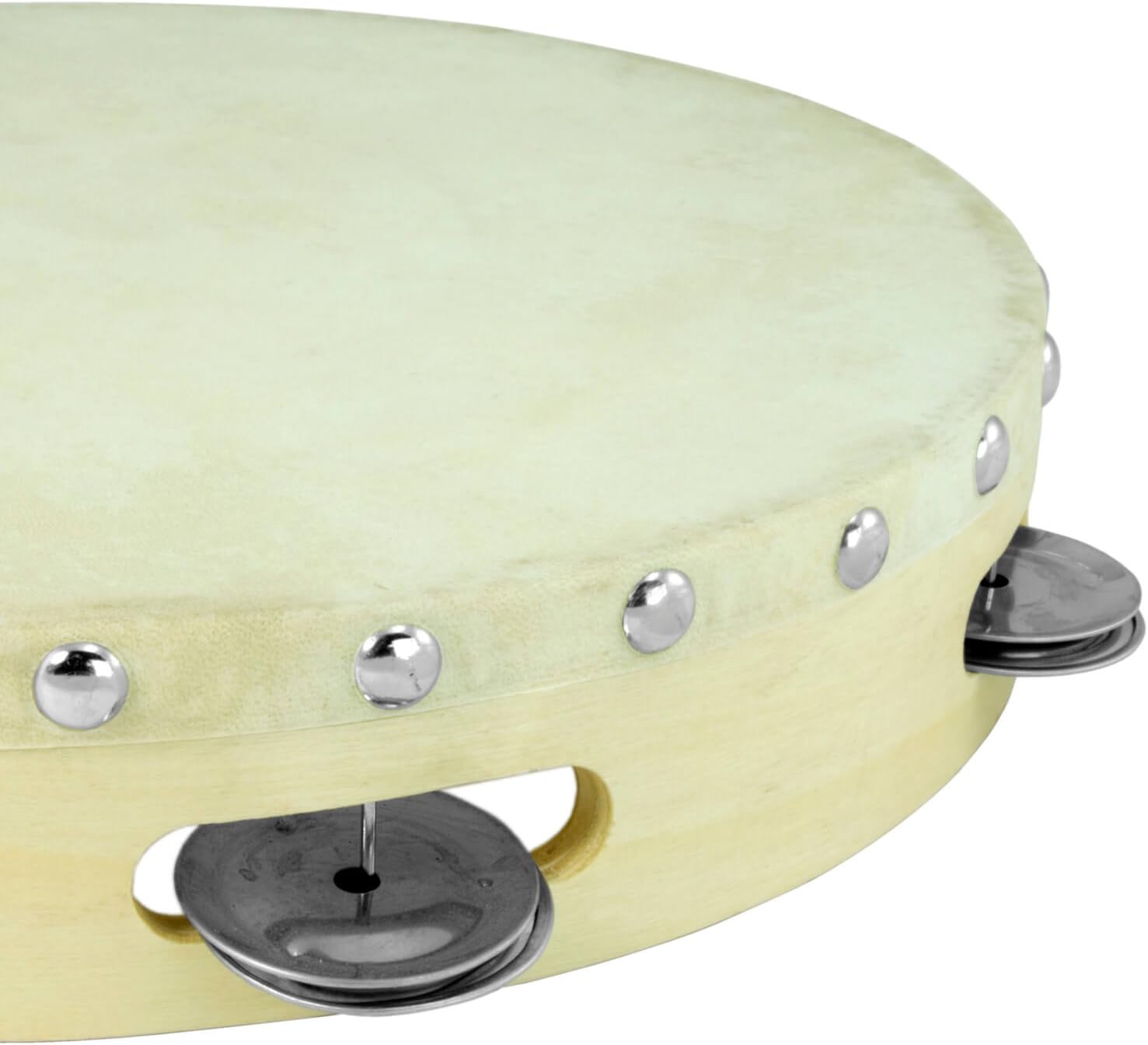 TIGER TAM91-10 10" Wooden Tambourine - Single Row - Natural, 10-inch - Image 4