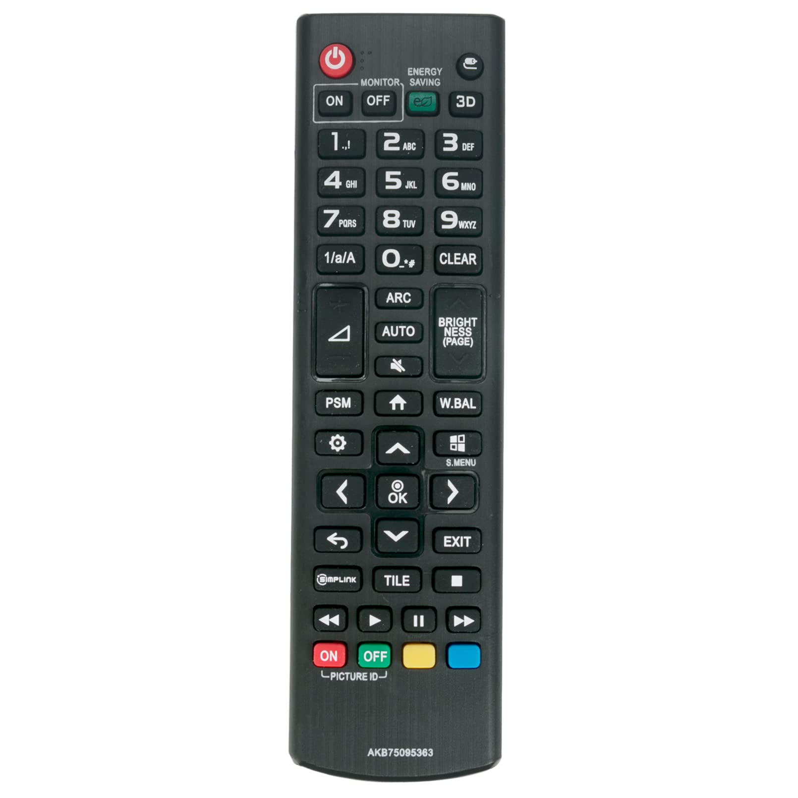 VINABTY AKB75095363 Replacement Remote Control fit for LG TV 49SH7DB 32SM5B 32SM5KB 43SM5B 43SM5KB 49SM5B 55SM5B 43SM5KD 49SM5D 55SM5D 49TA3E 55TA3E 32SM5D 43SM5D 32SM5KD 55SM5KC 65SM5KC 55SH7DB