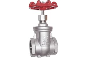 GUXGUY 304 Stainless Steel Gate Valve DN32, 1-1/4" NPT Stainless Steel Female Threaded Rotary Globe Valve for Water Flow Switches, Fuel Water Vapor, Air Switches, Air Compressors and Sump Pumps, etc