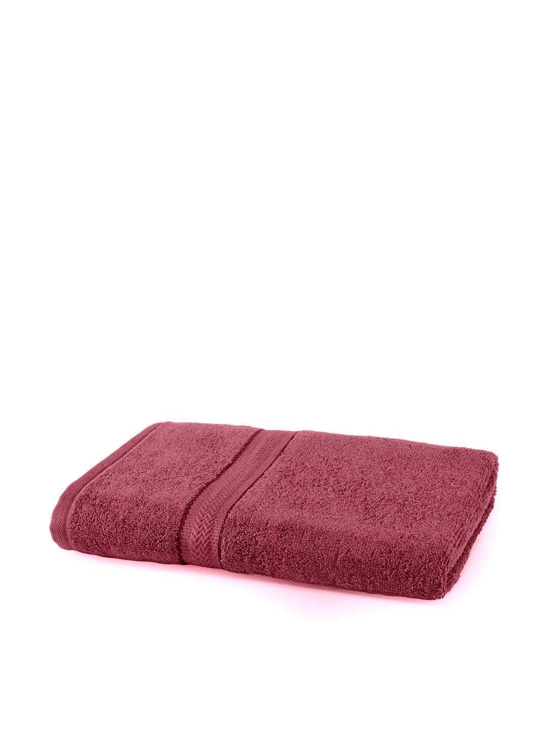 Trident Home Essentials 400 GSM 100 Cotton Super Soft Bath Towel, Red