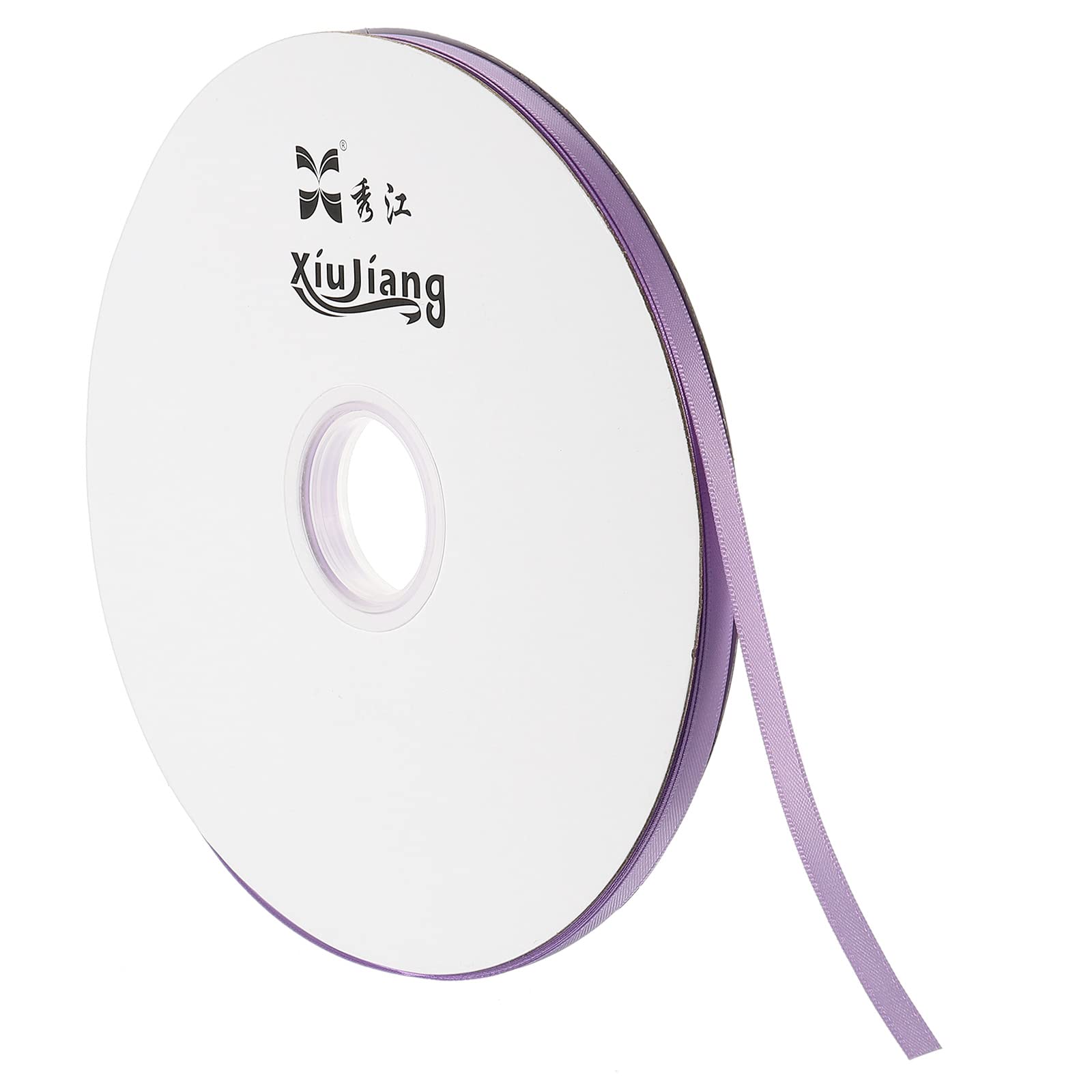 PATIKIL 0.28 Inch Wide 100 Yards Satin Ribbon, Double Face Solid Crafts Roll for Party Home DIY Wrapping Decoration Violet