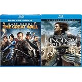 Visionary Double Feature Kingdom of Heaven + Great Wall Action Movie Blu Ray Movie Set