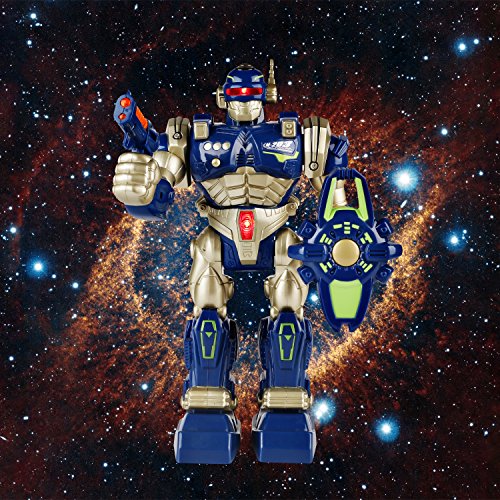 Happkid Remote Control Robot, Electronic Robots for Kids Real Walking Robot with Detachable Weapon and Realistic Sounds