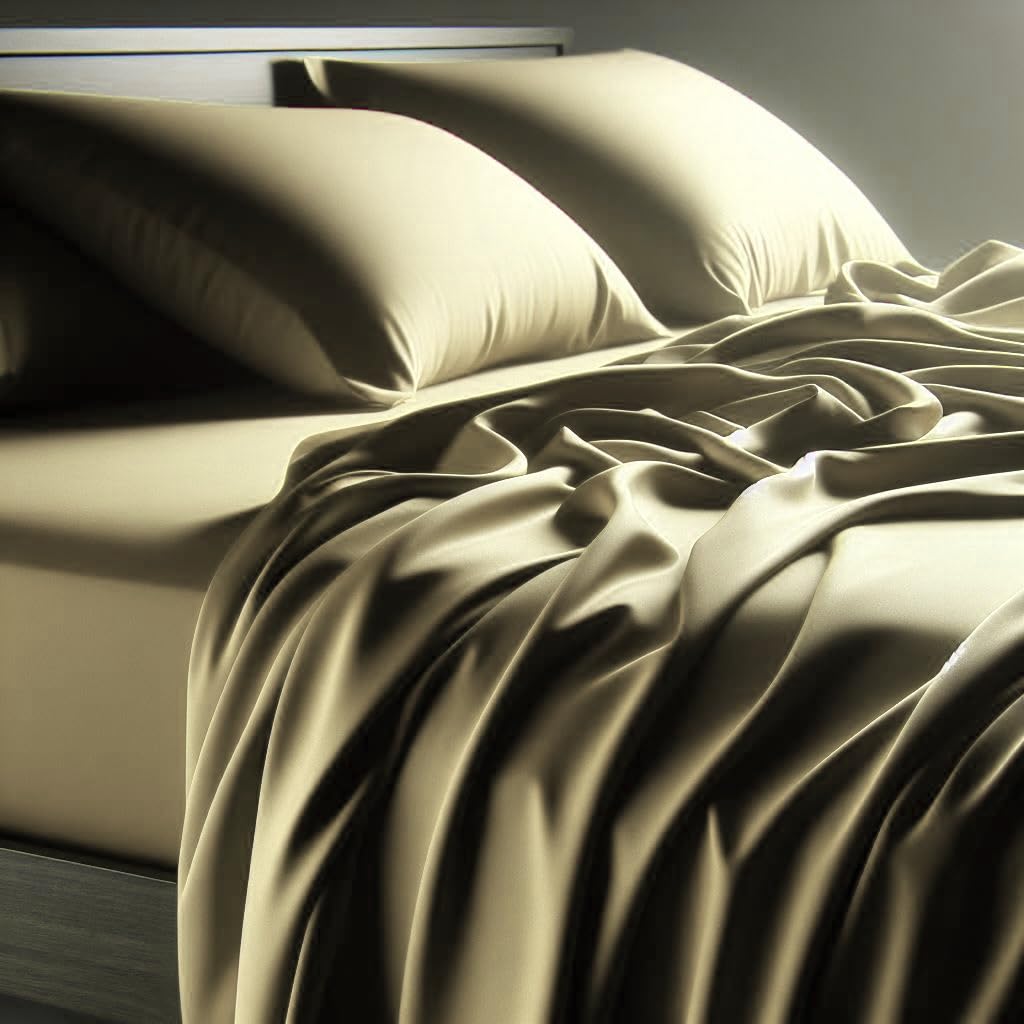 Fitted Bed Sheet With FREE MATCHING 1 X PILLOW CASE Poly Cotton Percale Easy Care Plain Dyed Bed Sheet Cream Single