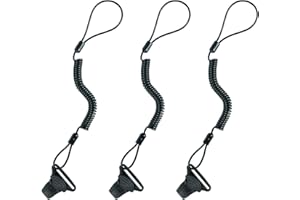 Coiled Lanyard,Hard Hat Lanyard with Clamp End,Hard Hat Tether,Weight Capacity 2lbs