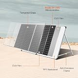 DOKIO 100W Foldable Portable Solar Panel 12V Monocrystalline Suitcase view 3