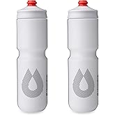 HydraPak Breakaway Surge Lightweight Bike Water Bottle 2-Pack (20oz, 25oz, 30oz) - High Flow, Cycling & Sports Squeeze Bottle