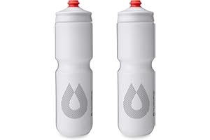HydraPak Breakaway Surge Lightweight Bike Water Bottle 2-Pack (20oz, 25oz, 30oz) - High Flow, Cycling & Sports Squeeze Bottle