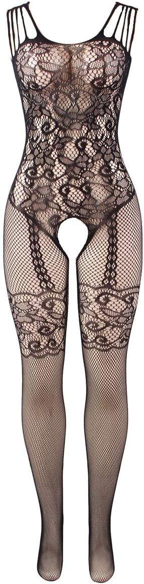 Intimate FantasiesWomens Sexy Fishnet & Lace Bodystocking Body Stocking XL Plus Size 14 16 18 20 Black