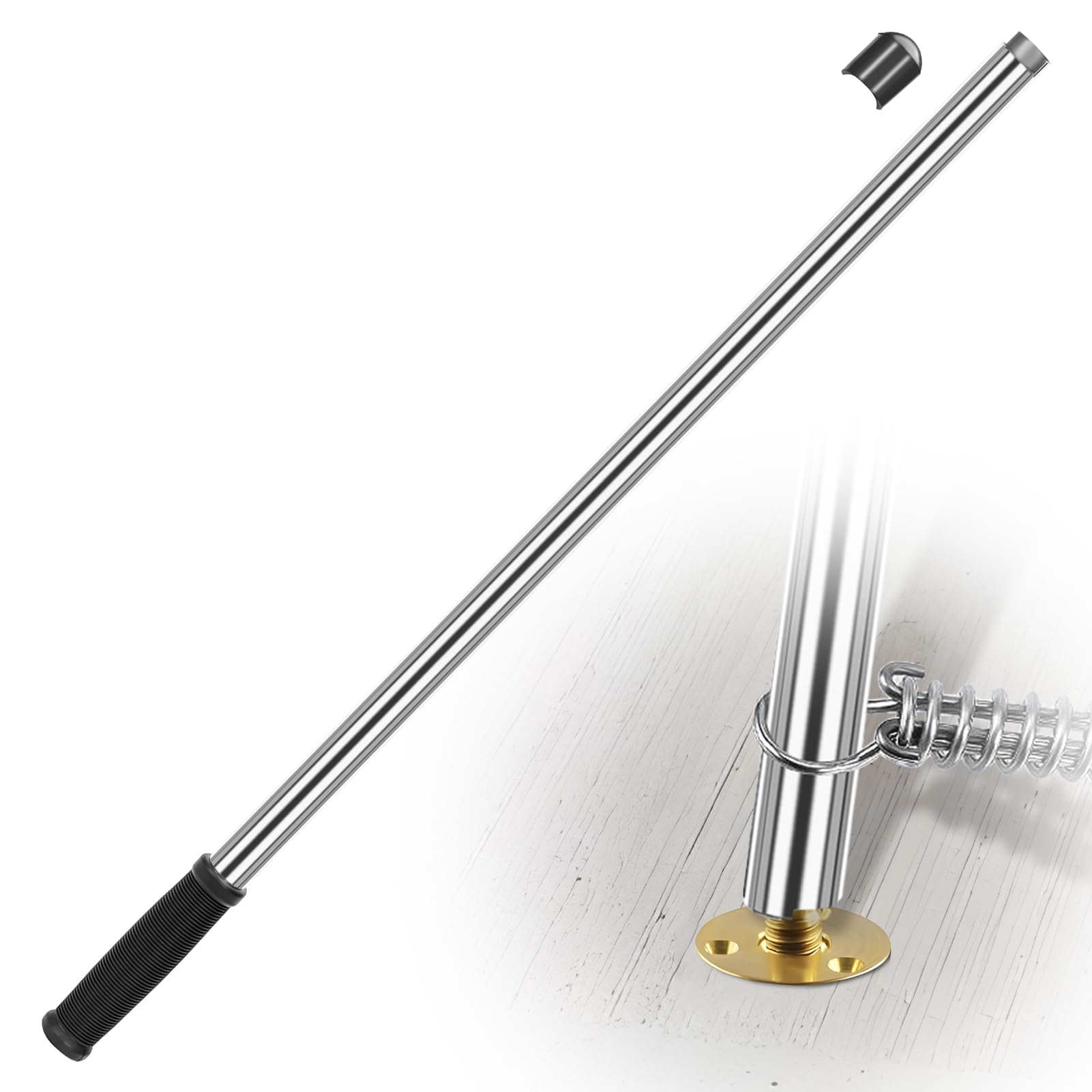 Photo 1 of 30-1/2 inch Pool Cover Tool,Stainless Steel Swimming Pool Rod,Pool Safety Cover Spring Tool Installation and Removal Tool for Anchors