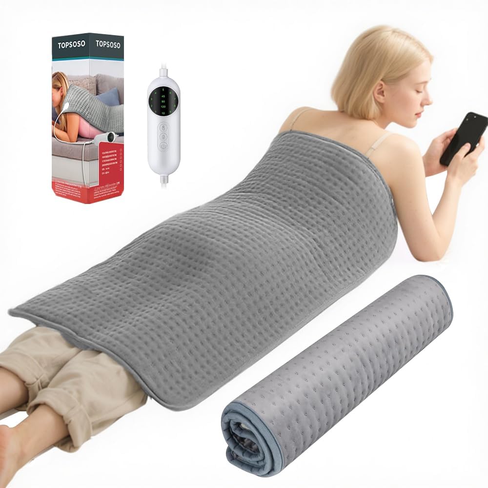 Photo 1 of Extra Large Heating Pad for Back Pain Relief, 20x40 Inches, Full Body Heating Pad with Moist Heat Therapy, 10 Temperature Settings, 3 Auto Shut-Off Timers & Soft Flannel Cover, Valentines Day Gifts