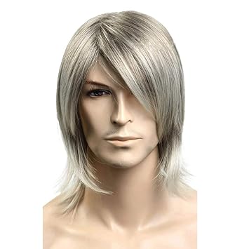 Amazon Com Dumanfs Rocker Men Fashion Short Hair Blonde Wigs