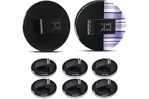 AJIAGUO Shower Curtain Clips Set - Self Adhesive Curtain Catcher Bathroom Accessories Windproof Splash Guard to Prevent Water Splashing and Protect Your Privacy (8 Black Clips)