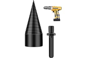 Lyshujli Removable Fire Wood Log Splitter Drill Bit,32MM Kindling Splitter Dril Bit, Hex Shaft Fire Wood Drill Bit for Electric Drill