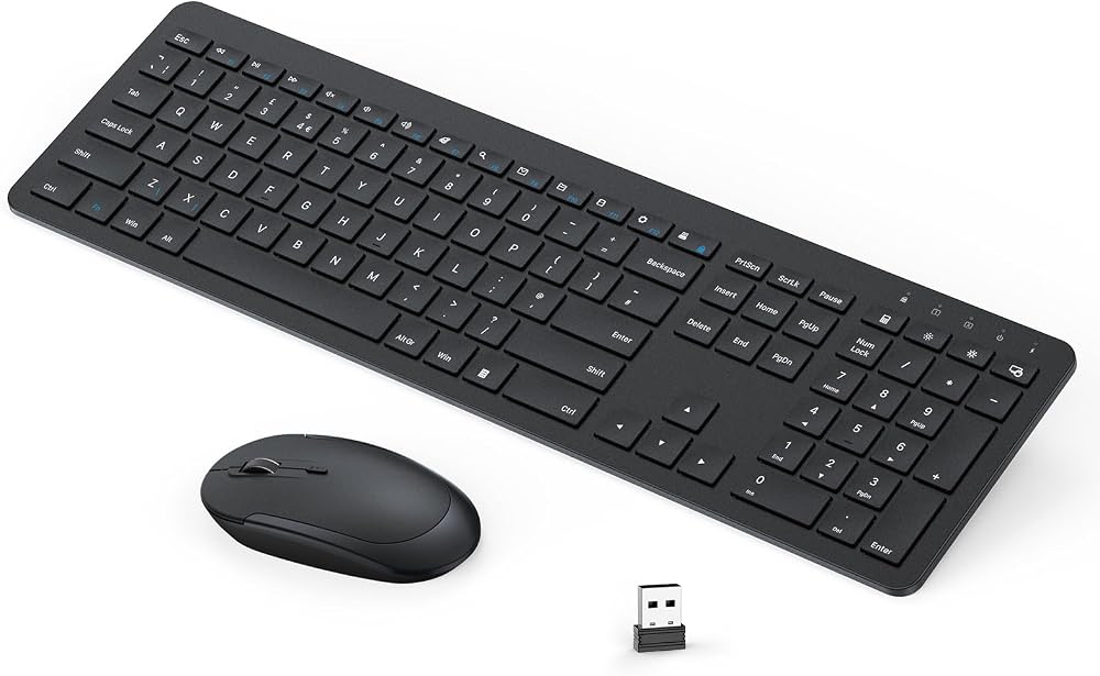 Seenda SK38-3 Wireless Keyboard and Mouse Set UK Layout Black