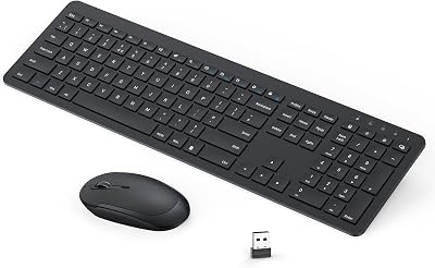 Seenda SK38-3 Wireless Keyboard and Mouse Set UK Layout Black