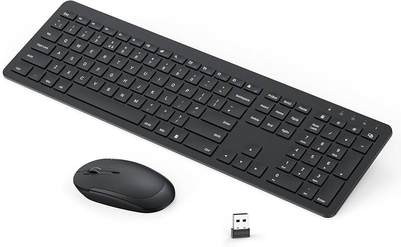 Seenda SK38-3 Wireless Keyboard and Mouse Set UK Layout Black