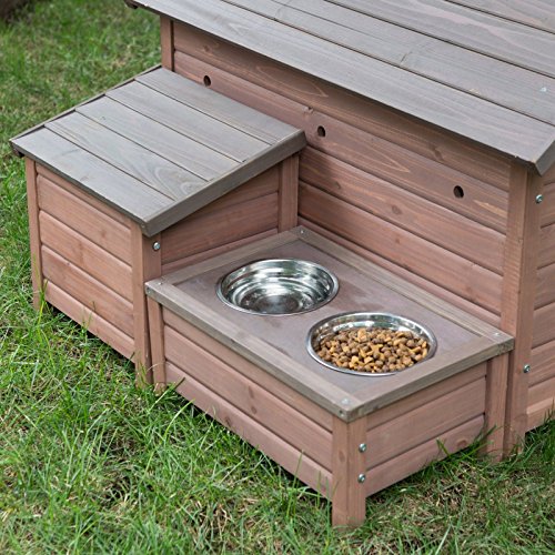 NEW! Large Outdoor Dog House Wooden Kennel Puppy Pet Shelter Bed Box w