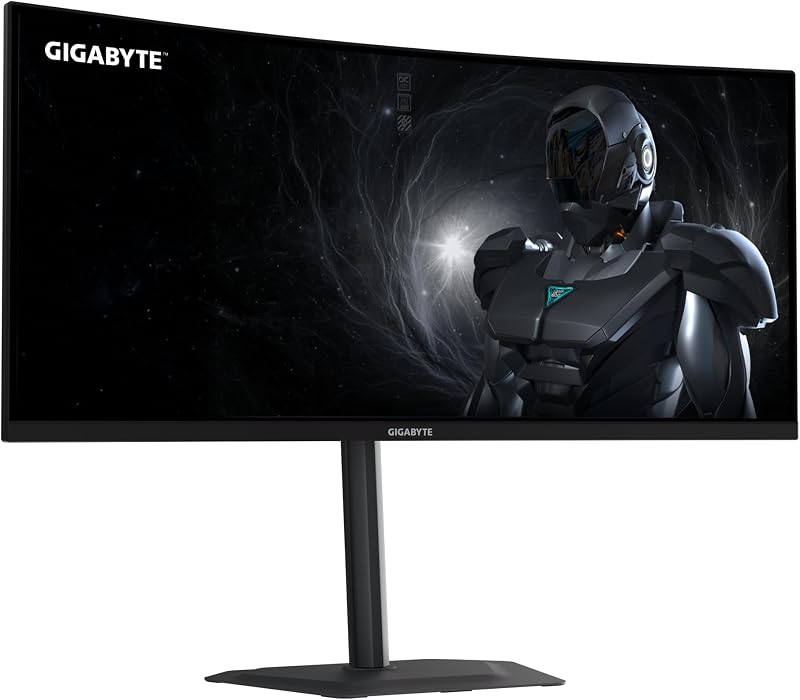 GIGABYTE G34WQC2 Monitor Curvo de Gaming 34" WQHD - 3440 x 1440, 1500R, 200Hz, 1ms, 450 CD/m², AMD FreeSync Premium, DisplayHDR 400, HDMI 2.0, DisplayPort 1.4