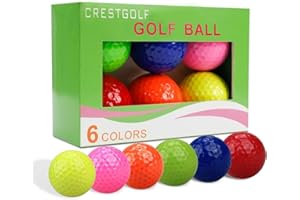 Crestgolf Colored Class Practice Golf Balls Pack of 6
