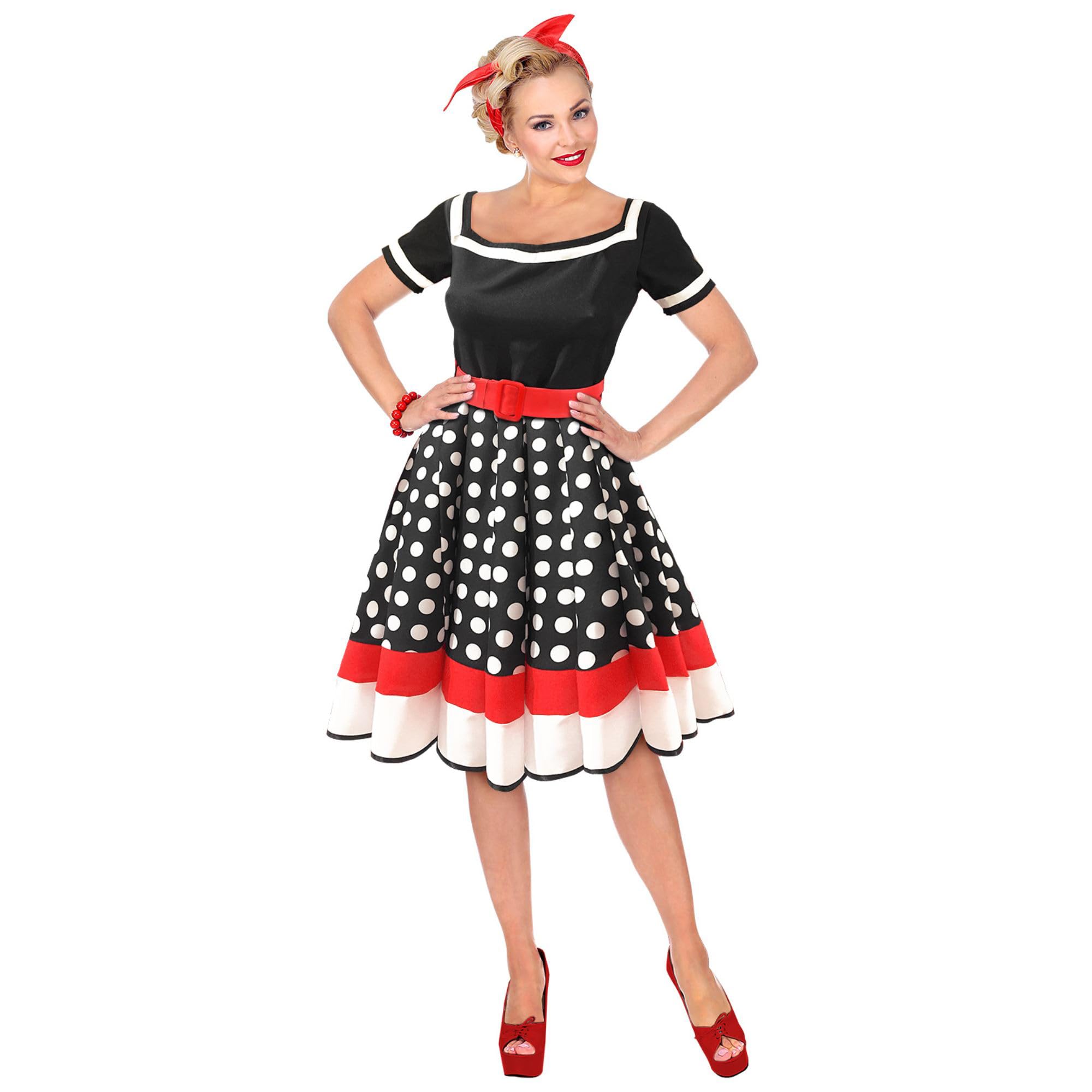 Widmann Srl WDM48349 Women's Costume Fashion 50s Black