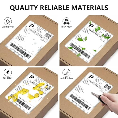 Ryhampaper Fanfold 4 x 6 Direct Thermal Labels White Perforated