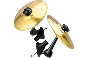 WMBZXH 2 Pcs Car Cymbal Air Vent, Mini Drum Car Crash Cymbal For Car Vent, Fun Car Drum Cymbal Air Vent, Suitable For All Types Of Vehicles, Gift for Music Lovers (Gold)