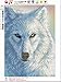 5D Diamond Paintings Rhinestone Pasted Diy Cross Stitch, Paint By Number Kits Animal Colored Wolf (12x16 inches).