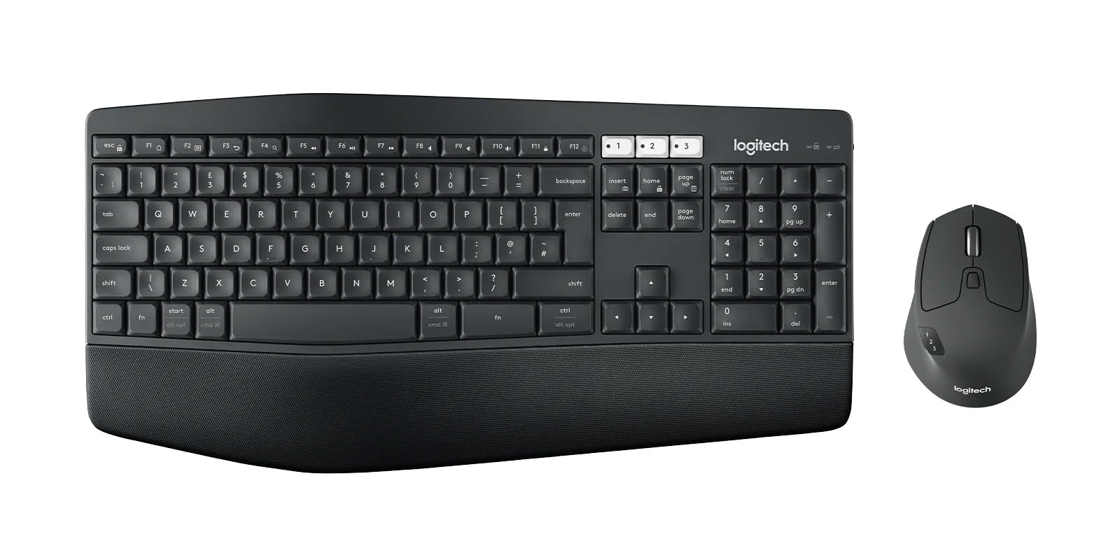 Logitech MK850 Performance Wireless Keyboard and Mouse Combo, QWERTY US International Layout - Black