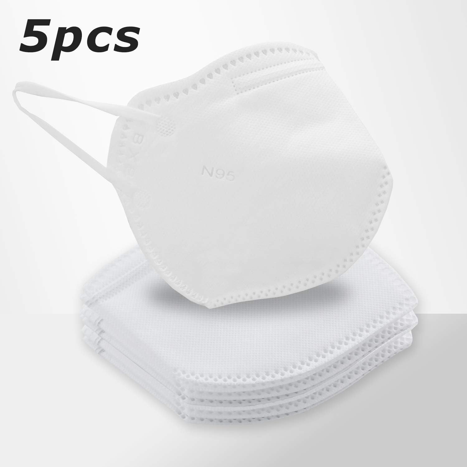 5 Pack Breathing Safe Face Protection from Dust, Pollen, Pet Dander (Not Washable)