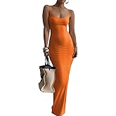 Nimsruc Women Summer Long Dress Spaghetti Strap Sexy Slim Sleeveless Bodycon Maxi Party Dresses 2026
