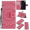 Nutbro Sony XA1 Wallet Case, Sony Xperia XA1 Cases Cell Phone Accessories Premium Leather Flower Floral Pattern Slim…
