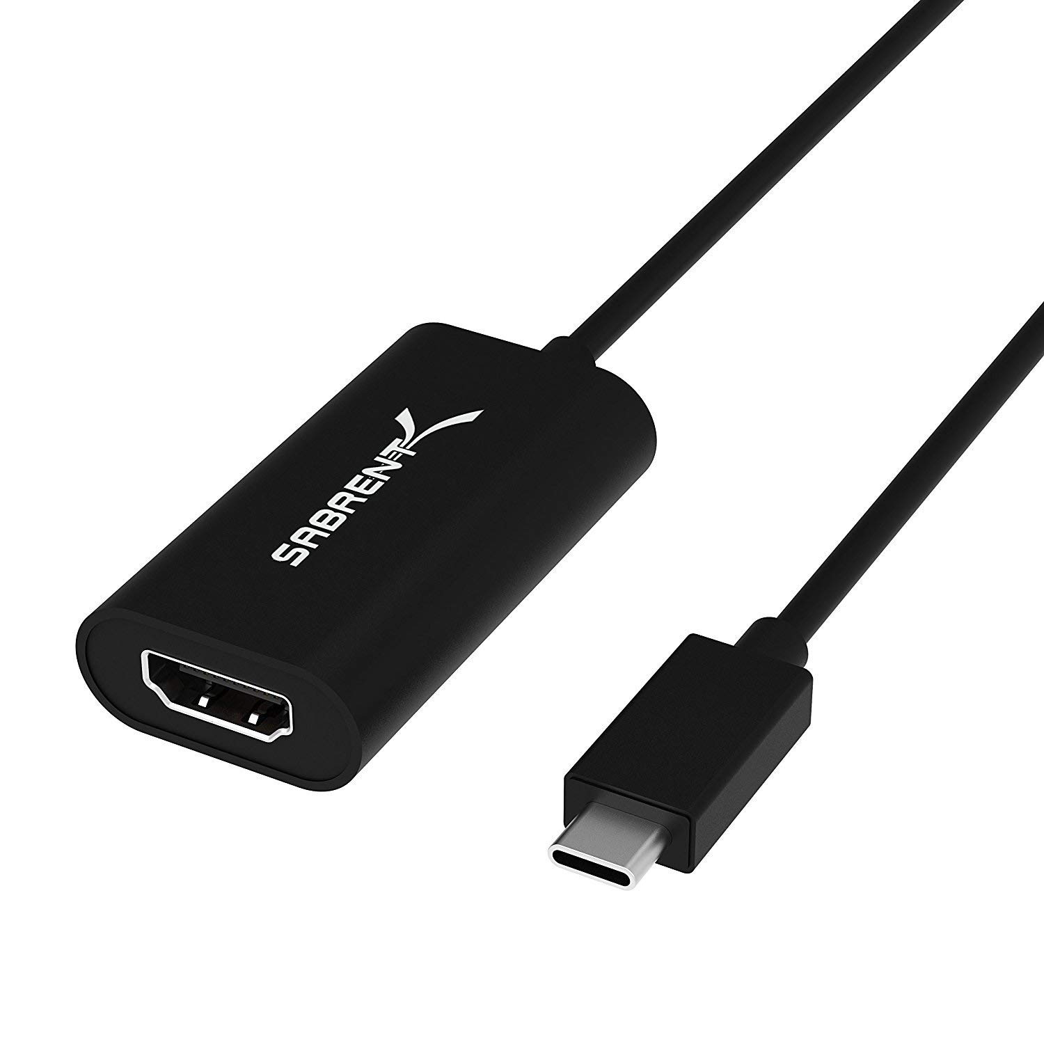 SABRENT USB type C HDMI adapter, USB-C 3.2x1monitor converter supports 4K resolutions up to 3840 x 2160 HD@30Hz, compatible with PCs, notebooks, tablets, MacBooks, etc. (DA-HDMC)