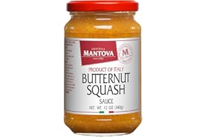Mantova Butternut Squash Sauce, 12 oz. (Pack of 2), Product of Italy, Traditional, All-Natural, Ready-to-Eat Pasta Sauce, No Artificial Coloring, Flavoring or Preservatives