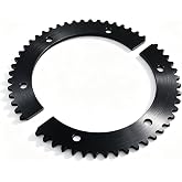 VCUJSUC #35 Chain 53 Tooth Split Sprocket Aluminum for Predator 212cc 196cc 6.5hp 7.0hp for Coleman CT200U BT200X CT100U TrailMaster MB200 MegaMoto B212 Motovox Doodlebug Baja Mini Bike Go Kart Black