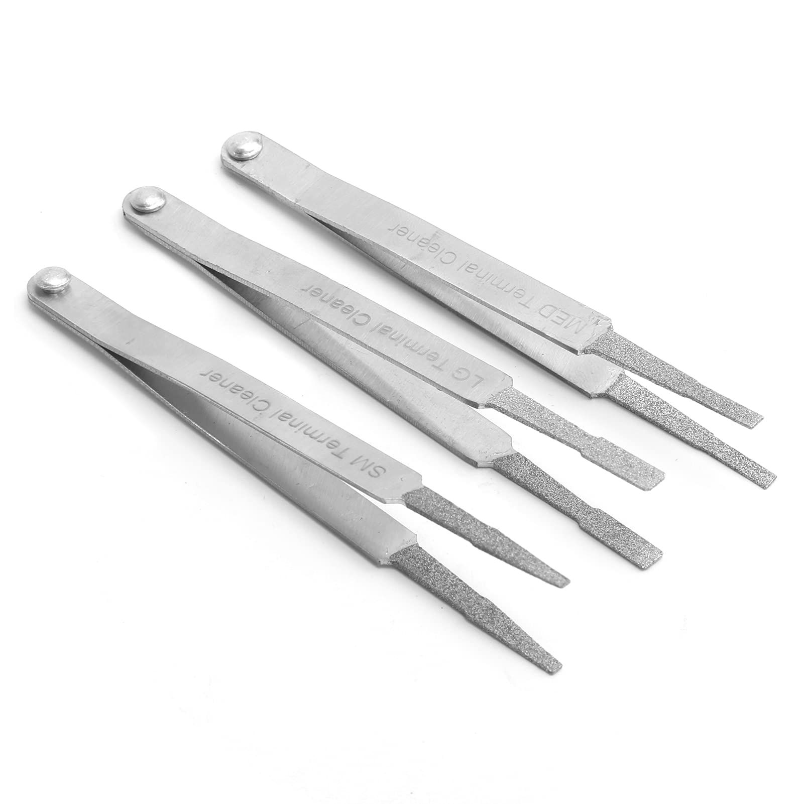 Terminal Cleaner Set, 3Pcs Auto Terminal Cleaner Repairing Hardware Tool Set for Small Electrical Spade Pin Connector