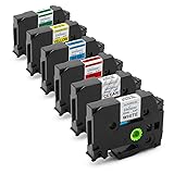 Unistar 6 Pack Standard Laminated Label Tape